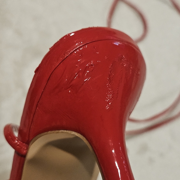 London Rag Red Strappy Sandals Heels Size 9 Y2K 90s Coquette Girl Preppy - Picture 10 of 12